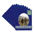 thumbnail image 1 of Royal Blue Suede Picture Frame Mat for 11x14 Frames - Oval Opening for 8x10 Photos - 10 Mats, 1 of 7