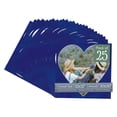 thumbnail image 1 of Royal Blue Suede Picture Frame Mat for 32x32 Frames - Heart Opening for 30x30 Photos - 25 Mats, 1 of 7
