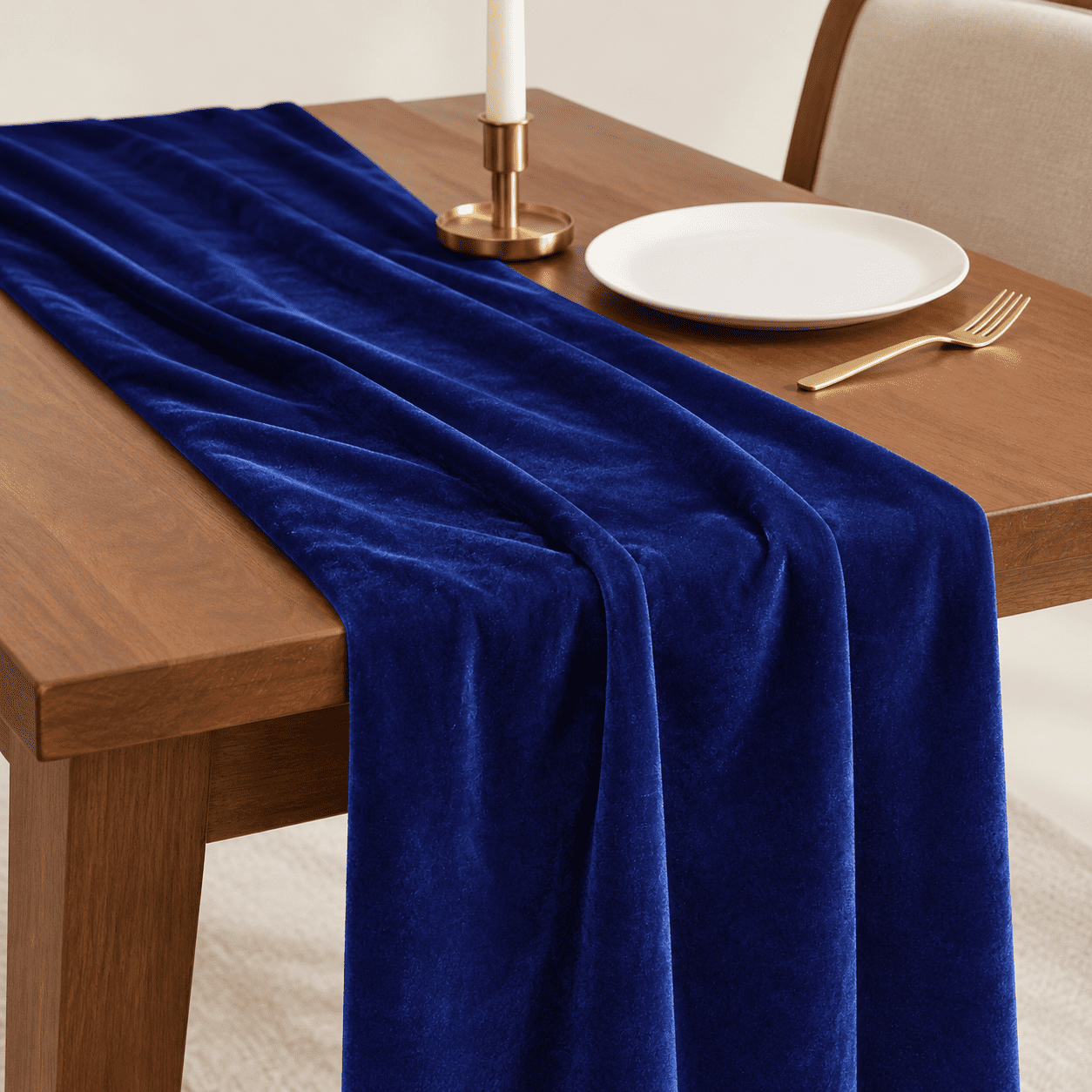 Royal Blue Table Runner Cloth Fall Luxuriowedding Party Decor - Walmart.com