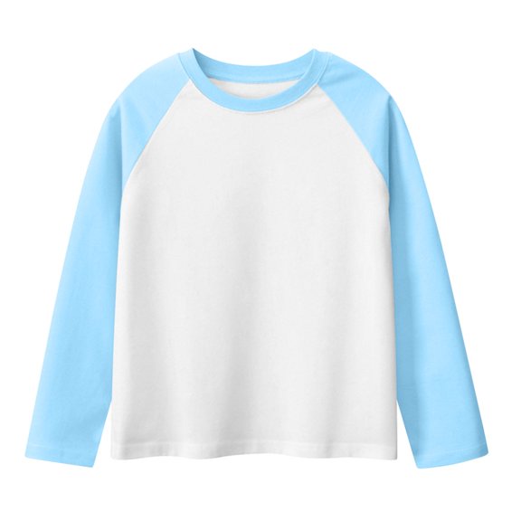 Royal Blue Tops for Children Boy Girl Winter Fall Long Sleeve Boat Neck Spandex Print Warm Tops Shirt Blouses Child 2026 Clothing Y2K 9 Years