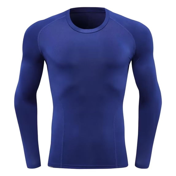Royal Blue Track Gym Lounge Jogger Going Out Tops for Man Fall Summer Long Sleeve Tight Thermal Basic Tops Shirt Blouse Man 2026 Clothing Trendy XL