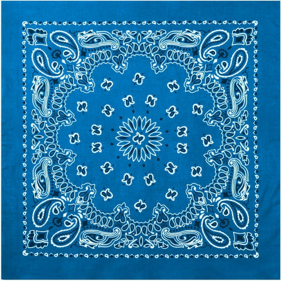 Rothco 15930 27 x 27 in. Trainmen Paisley Bandana, Royal Blue - Extra Large