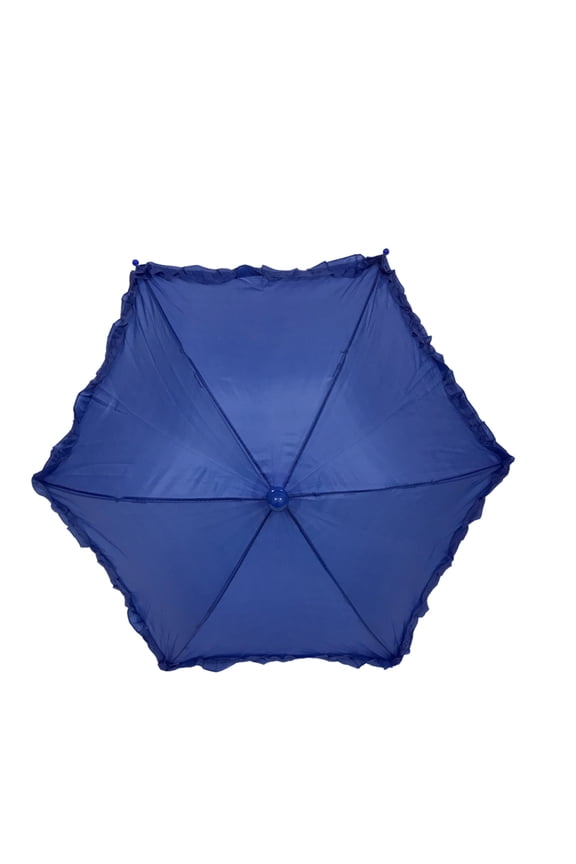 Royal Blue Umbrella with Ruffle 14.5" (Each)