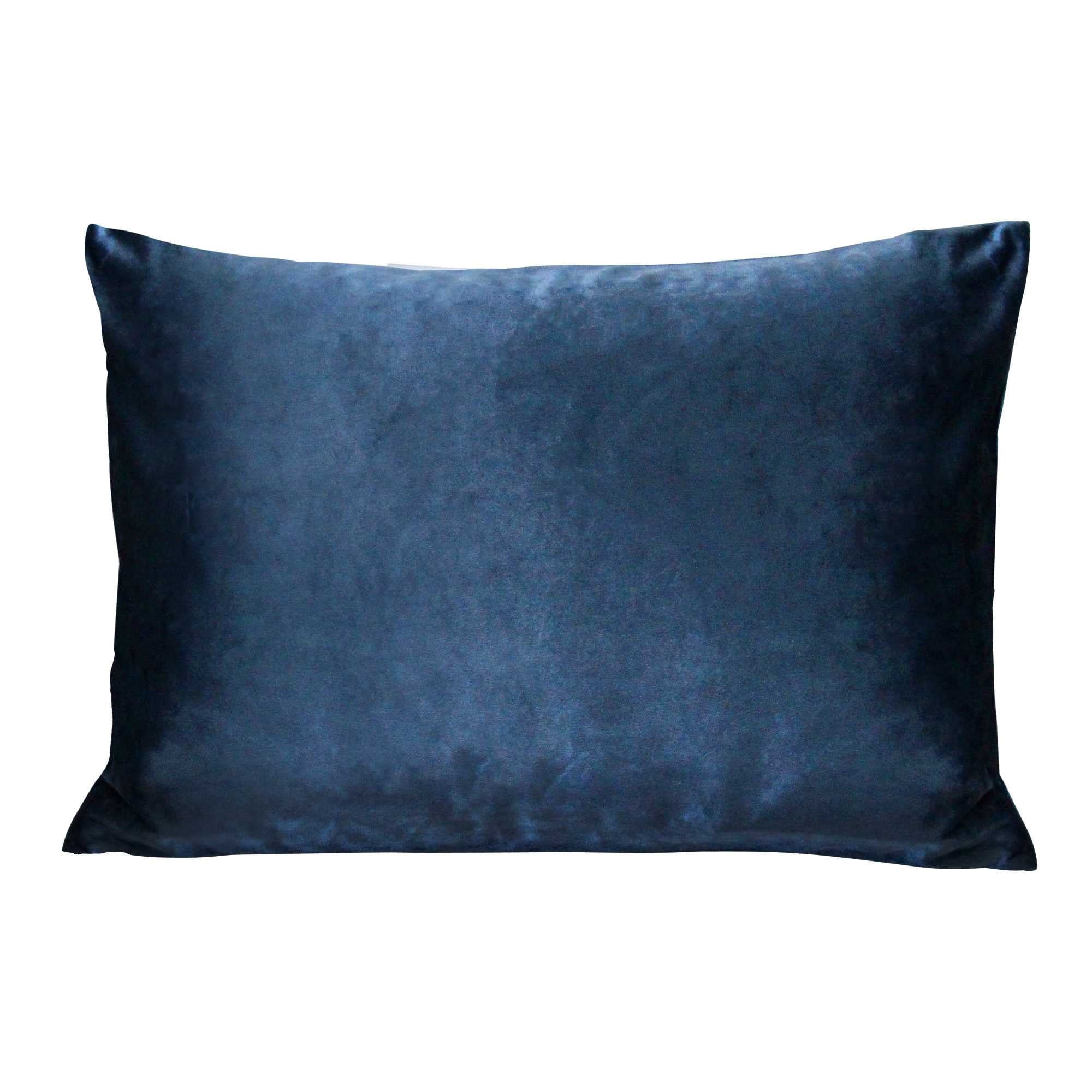 Blue Euro Sham Covers, Navy Lumbar Pillows, Reversible Bed Pillows