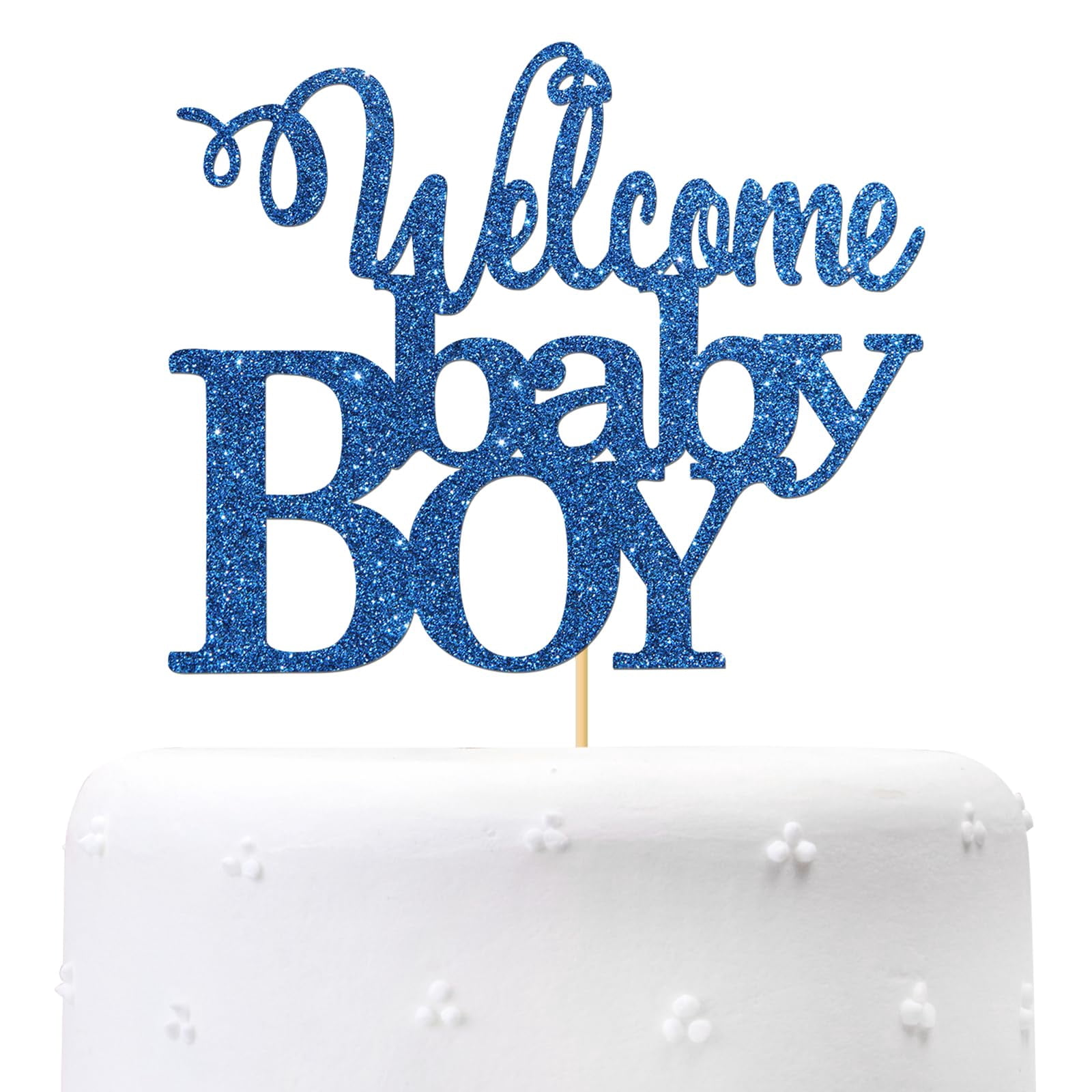"Ahoy, It's A Boy!" Cake Topper – Blue Nautical Baby Shower, Gender Reveal, Birthday Party Decor - View #8