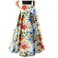 thumbnail image 1 of Royal Blue for Women Floral Print Maxi Long Loose Fit Beach Formal Date Night Evening Gowns Happy Holiday Gift Rave Boho Hawaiian High Cut Tropical Skirts Womens 2025 XXL, 1 of 3