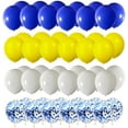 thumbnail image 1 of Royal Blue and Yellow Balloons, 130 Pcs Blue and Yellow Balloon Arch Kit, 5 10 12 Inch Latex Thicken Helium Party Balloons Suitable for Graduation decoration Happy Birthday Party, 1 of 7
