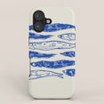 Shell Posster Blue Royal Blue and Ivory Fish Tough Case for Apple iPhone Series ...
