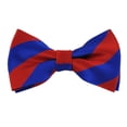 thumbnail image 1 of Royal Blue and Red College Stripe Pre-Tied Bow Tie, 1 of 5