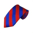 thumbnail image 1 of Royal Blue and Red College Stripe Woven Tie, 1 of 3