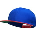 thumbnail image 1 of Royal Blue and Red Pro Style Classic Snapback Wool Blend Plain Basic Cap Hat, 1 of 7