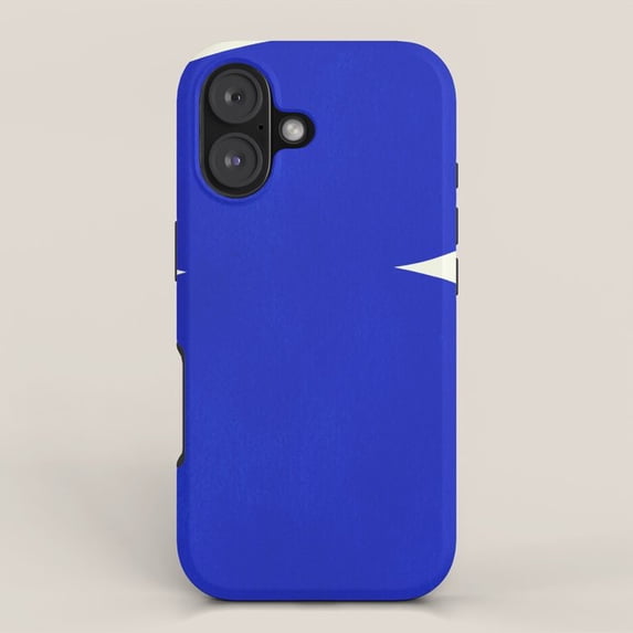 White Layer Triangles Royal Blue and White Geometric Triangle Tough Case for Apple iPhone ...
