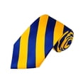 thumbnail image 1 of Royal Blue and Yellow College Stripe Woven Tie, 1 of 3