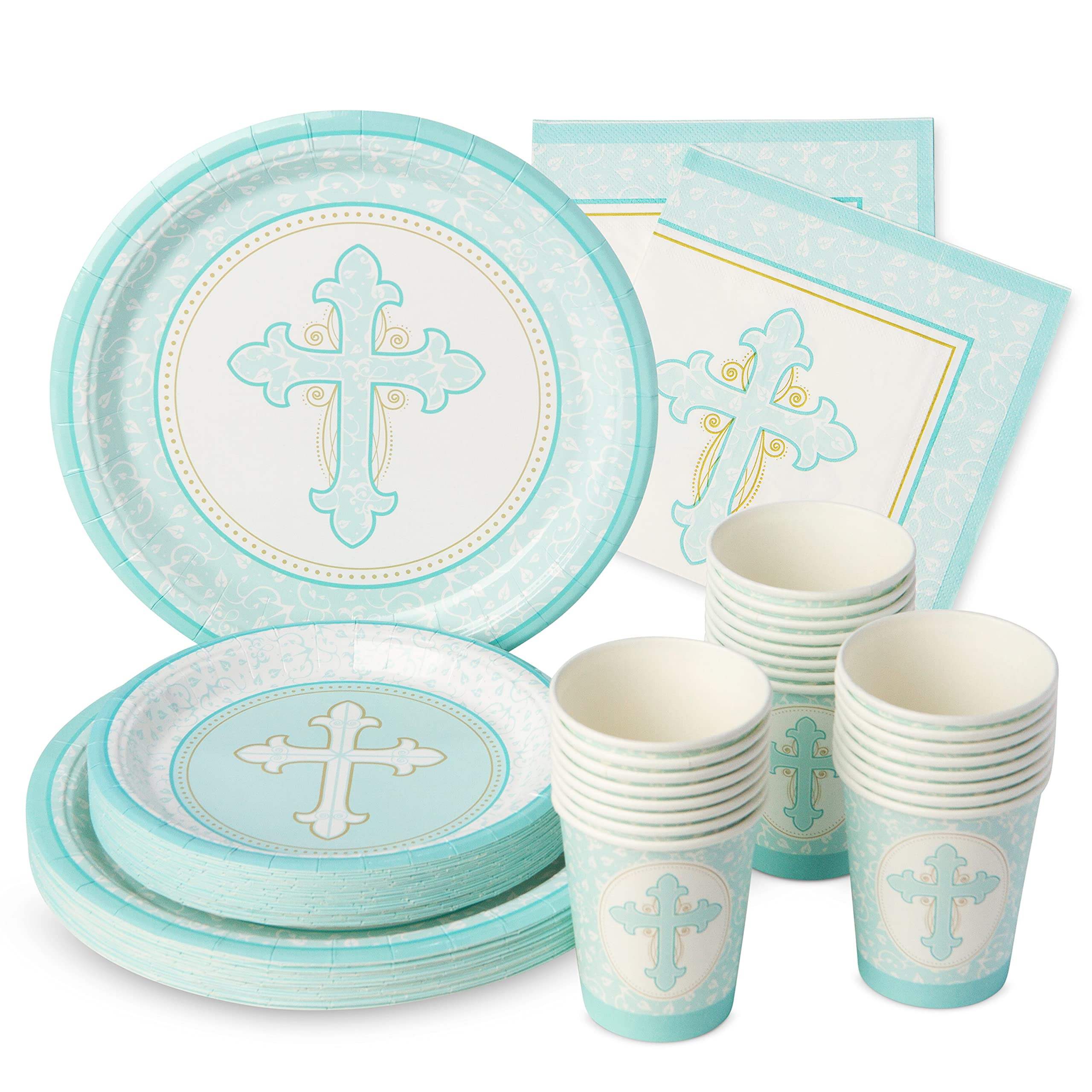 Royal Baptism Plates STF9 and Napkins Party Supplies of 24