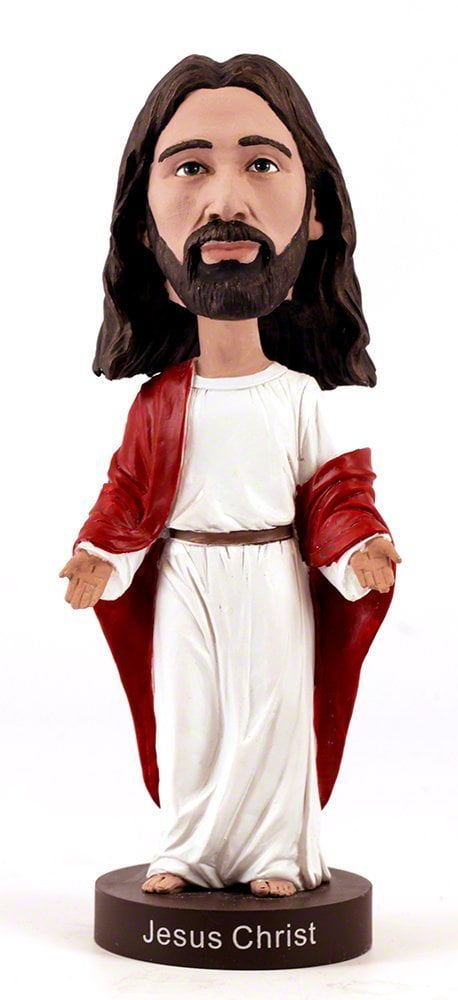 Jesus Christ White and Red Polyresin Bobblehead Statue