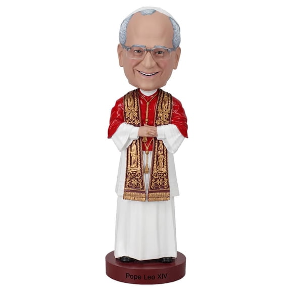 Royal Bobbles Pope Leo XIV Bobblehead 8 Tall - Collectible Figurine Statue, Religious Gift, Catholic Collectible