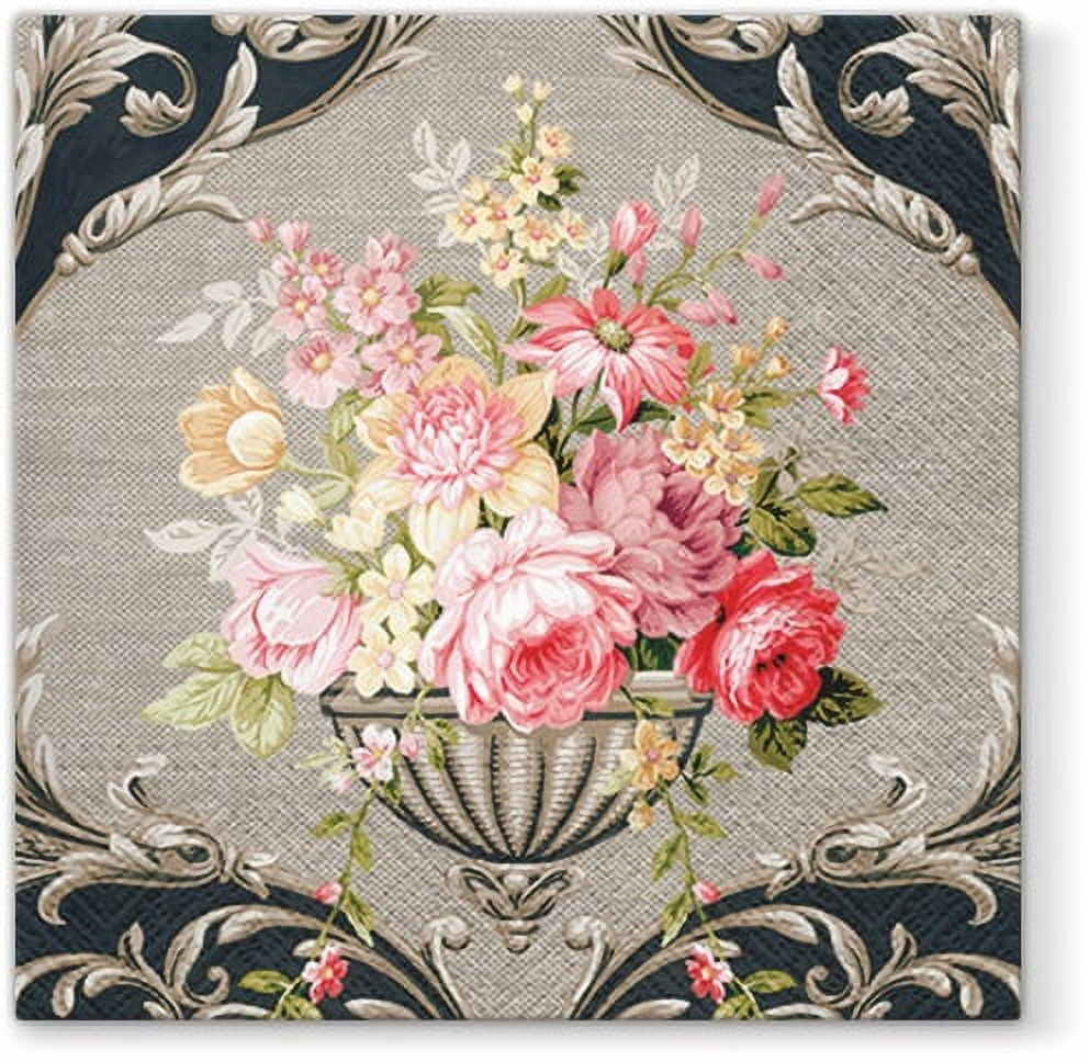 Royal Bouquet - Decorative Floral Lunch Paper Napkins 100pcs - Perfect for Decoupage, Party, Birthday, Special Occasions, Weddings