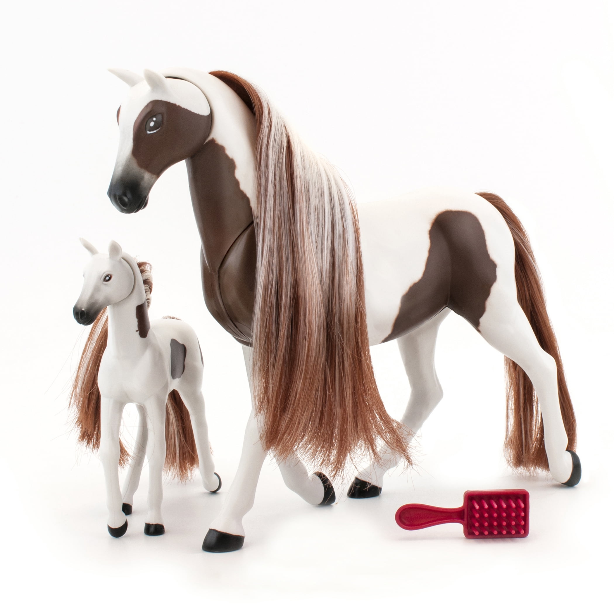 Royal Breed Triple Crown Kiss Spotted Horse Figurine Set with Mare
