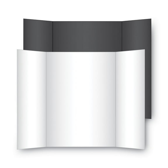Royal Brites Black and White Project Board, 2 Colors Corrugated Board, 36 x 48 Inches, White, 12 Pack