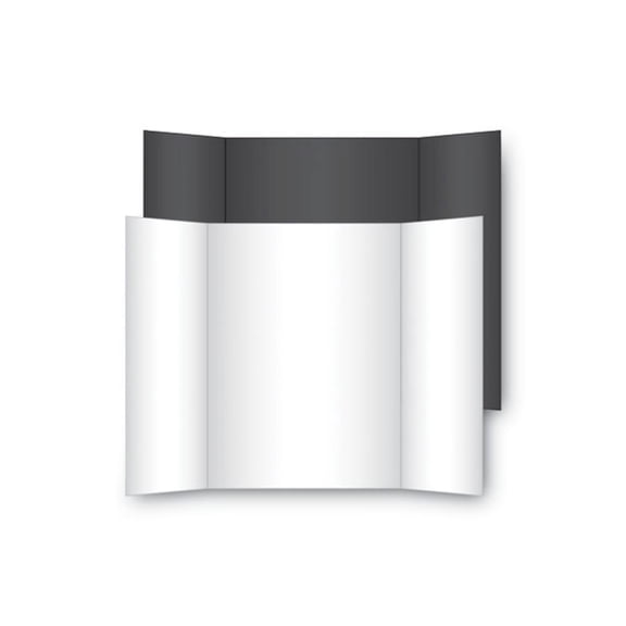Royal Brites Black and White Project Board, 2 Colors Corrugated Board, 36 x 48 Inches, White, 12 Pack