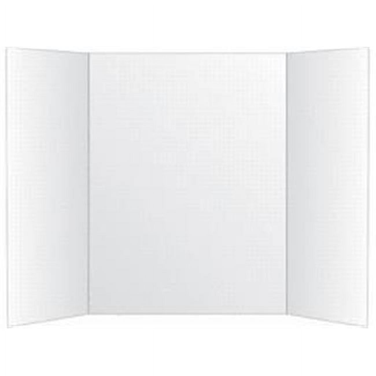 Royal Brites Grid Tri-Fold Project Board, 22 x 28, White, 5 pack