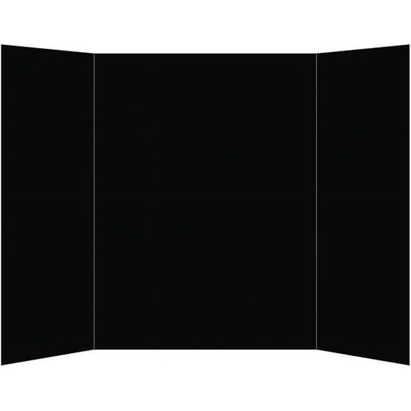 Royal Brites Premium Black Tri-Fold Foam Presentation Board 36" x 48", Tri-fold Display Board for Work and School Presentations & Science Fair Project, Self Standing Board, Highly Durable, Pack of 12