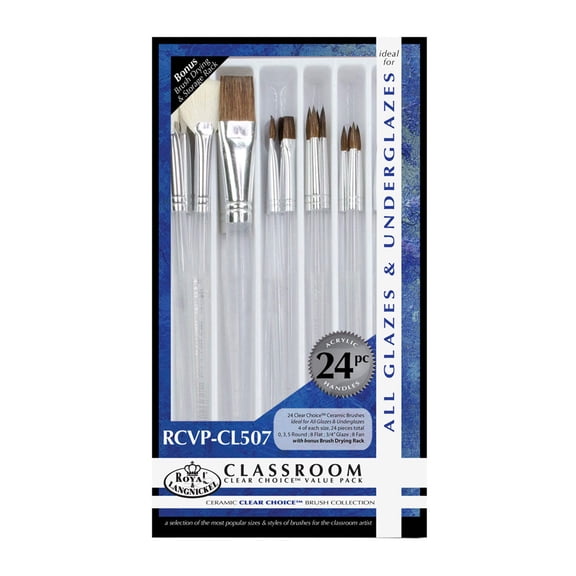 RCVP-CL507 | Clear Choice Ceramic Short Handle Combo Brush Set