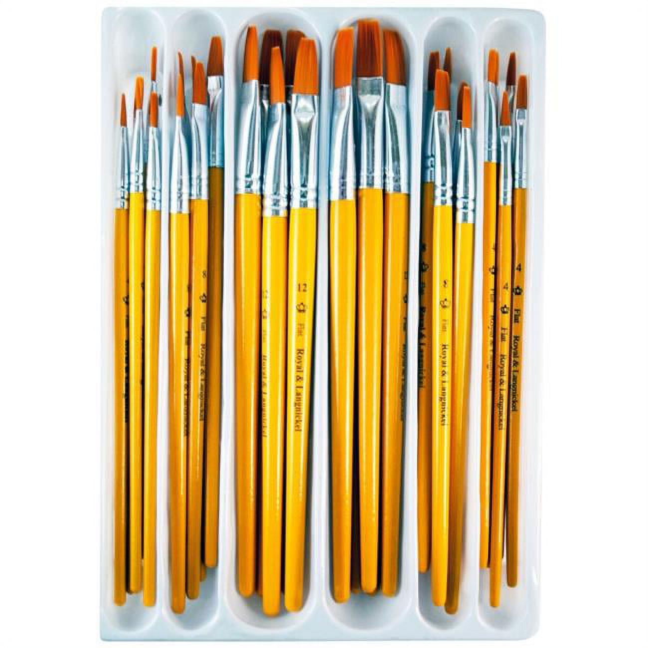 U.S. Art Supply 12 Piece Special Effects Artist Paint Brush Set - Professional Taklon Synthetic FX Brushes, Ribbon, Muti-Liner, Angular - Create