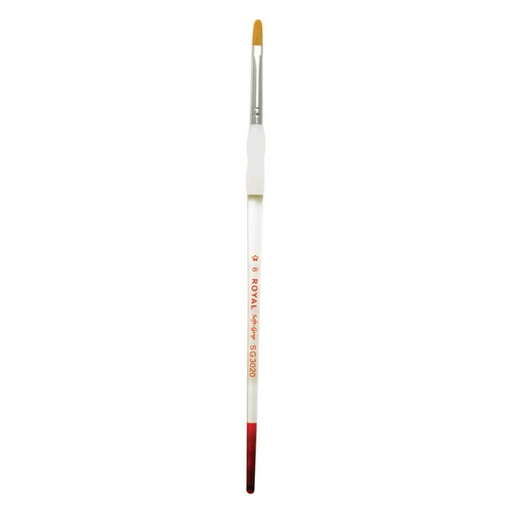 Royal & Langnickel Soft-Grip™ Standard Handle Gold Taklon Filbert Brush