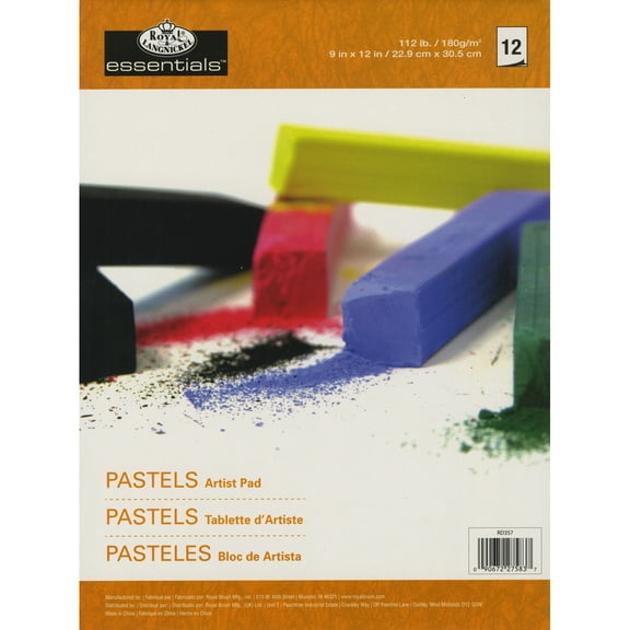 Royal Brush 350711 Essentials Artist Paper Pad 9 in. x 12 in. -Artist Pastels-12 Sheets