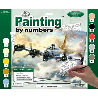 Royal Brush Adult Painting by Numbers Kit, Flying Fortress