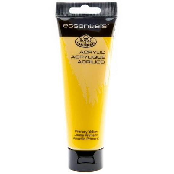 Royal & Langnickel Acrylic Paint – Primary Yellow 120ml Tube for Artists & Crafters, Canvas Painting