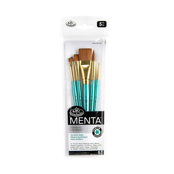 Royal Brush Menta Syn Sable Acrylic Set 5pc Shader