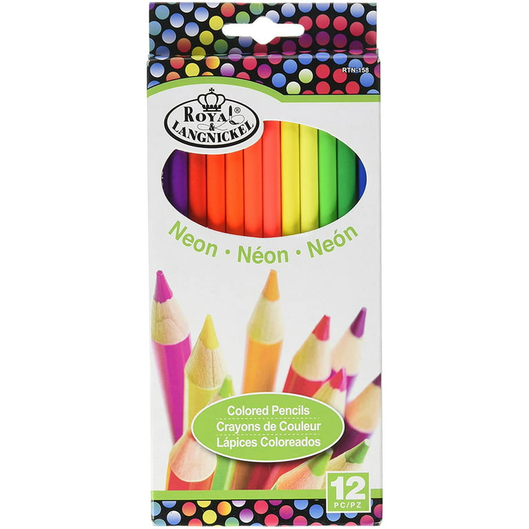  ROYAL BRUSH Neon Colored Pencils-12/Pkg, 12 Count (Pack of 1) :  Toys & Games