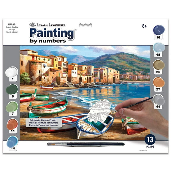 Royal & Langnickel Painting by numbers™ 13pc Spiaggia Della Citta Painting Project