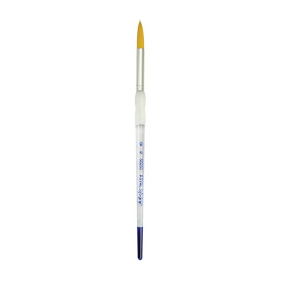 Royal Brush Soft-Grip Golden Taklon Brush, Round, 12