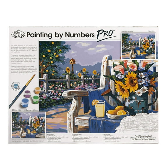 Royal Brush Sunflower & Lemons Paint-by-Number Kit
