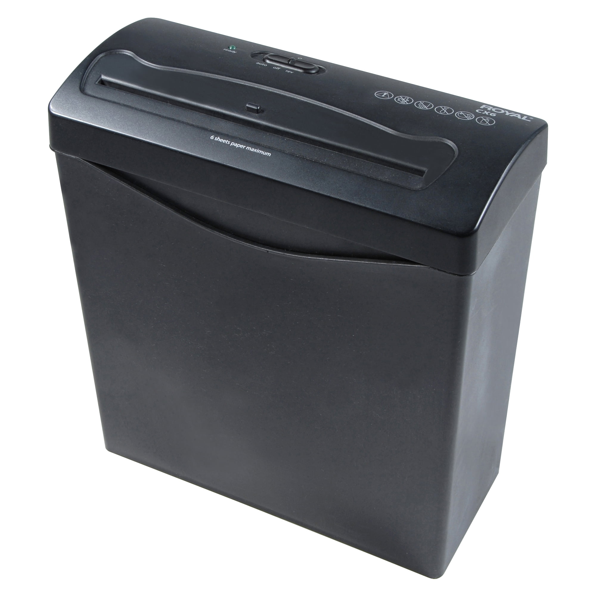 Royal CX6 6-Sheet Crosscut Shredder with Basket