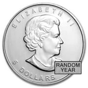 Royal Canadian Mint 1 oz Silver Canadian Maple Leaf Coin Random Year