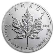 Royal Canadian Mint Maple Leaf 1 oz Silver Coin - Random Year