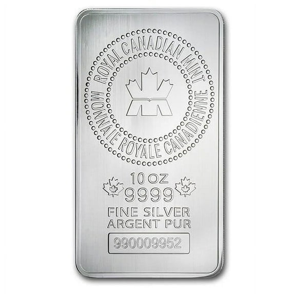 Royal Canadian Mint Silver Bar - 10 oz .9999 Silver