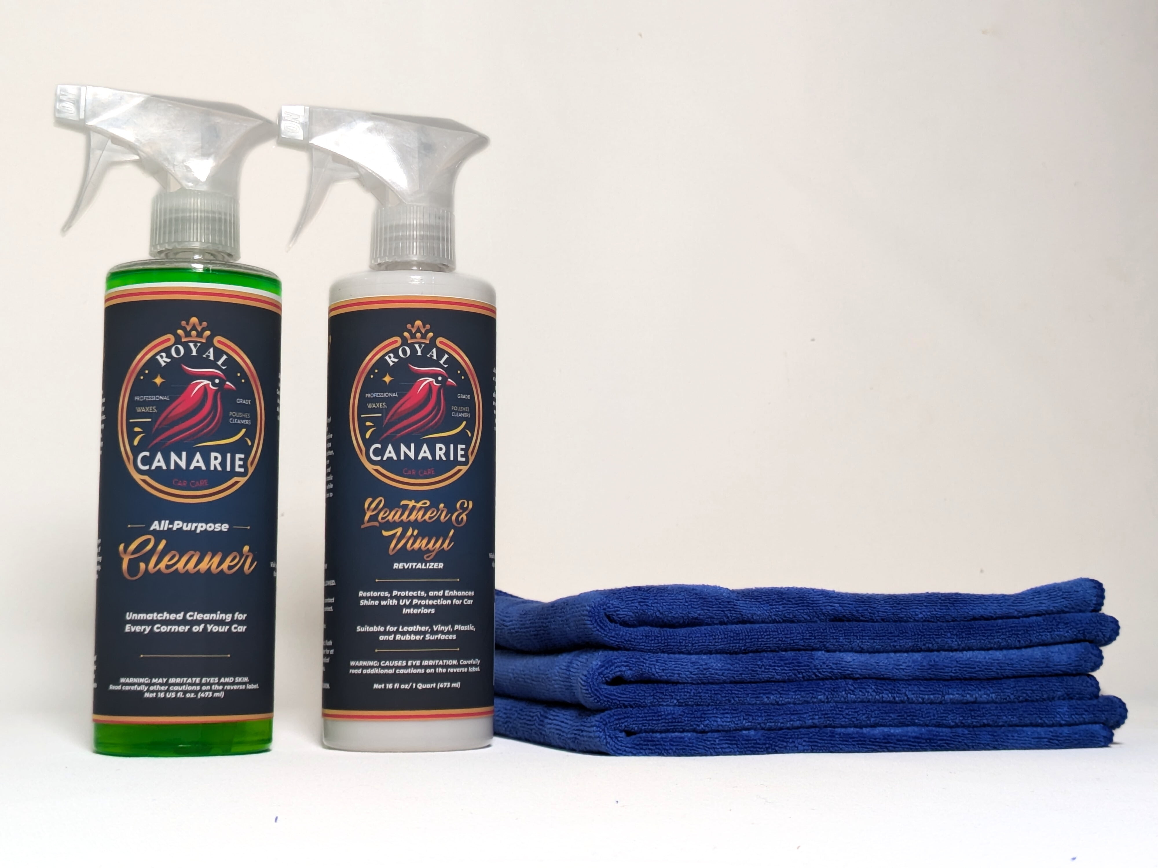 Royal Canarie Interior Essentials Detailing Kit (5 Piece) – Cleaner, Conditioner, Towels