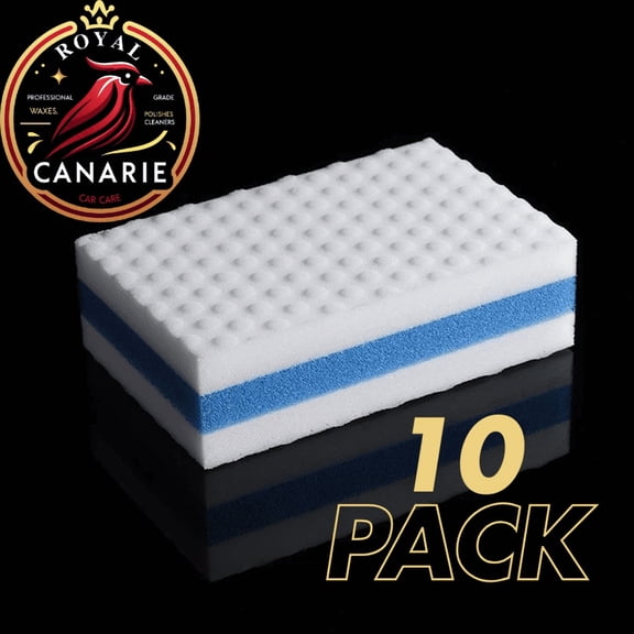 Royal Canarie MaxErase Foam Pads, Heavy-Duty Multi-Surface Cleaners, 10 Pack