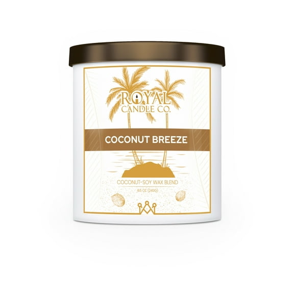 Royal Candle Company | Coconut Breeze Single Wick 8.5 Oz. Soy Candle