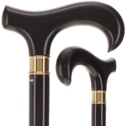 Royal RC Canes Super Strong Sleek Black Derby Walking Cane   Beechwood & Brass, Walking Cane for Men and Women, Extra-Large Handle & Shaft, 42.5 Inches