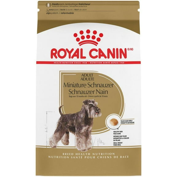 Royal Canin Breed Health Nutrition Miniature Schnauzer Adult Dry Dog Food 10 lb