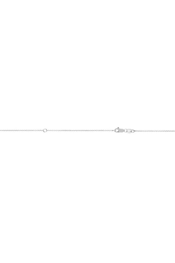 Royal Chain 025WELCAB-18 18 in. 10K White Gold Polished Extendable Cable Chain with Lobster Clasp