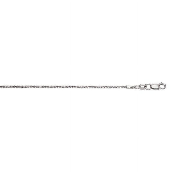 Royal Chain 025WSC-20 20 in. 10K White Gold Diamond Cut Textured Sparkle Chain with Lobster Clasp