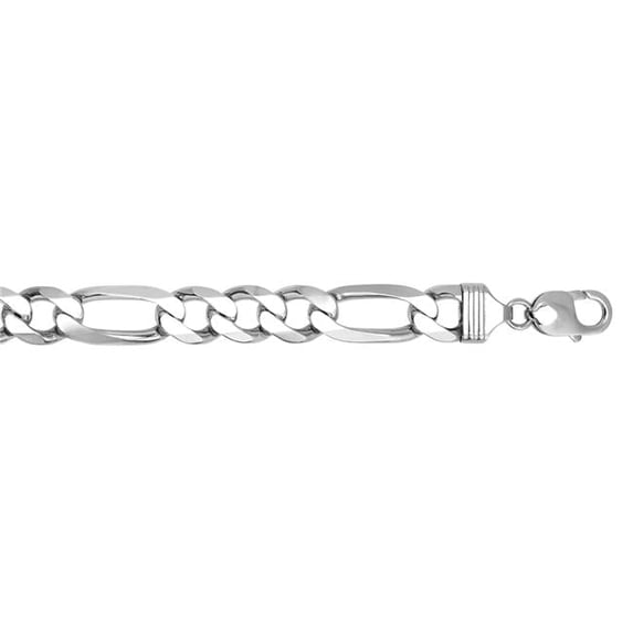Royal Chain AGRFIG300-09 11.6 mm Sterling Silver Figaro Chain with Lobster Clasp
