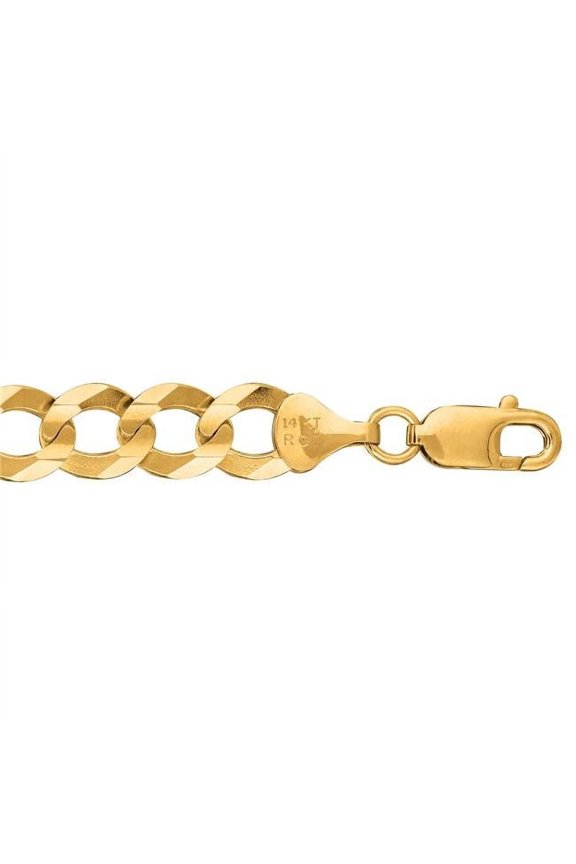 Royal Chain CC250-0850 8.5 in. 14K Yellow Gold Comfort Curb Chain with Lobster Clasp
